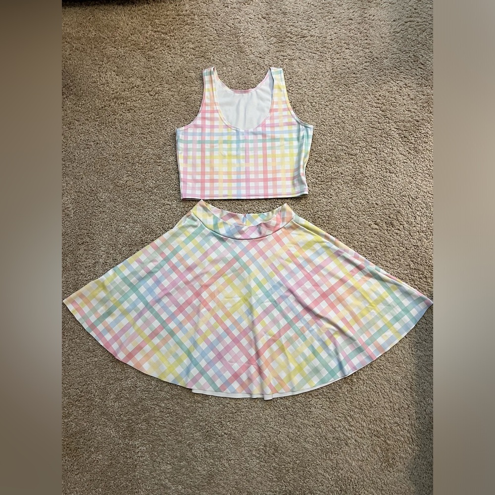 BLACKMILK SET TOP SIZE MEDIUM SKIRT SIZE SMALL EUC BM BLACK MILK
